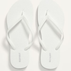 2 pairs of Old Navy Women Flip-flops, size 11 , Silver and bright white